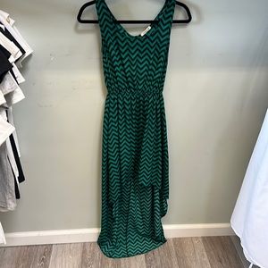 Chevron high low dress
